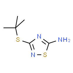 3-(tert-butylsulfanyl)-1,2,4-thiadiazol-5-amine Structure