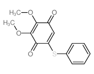 2,5-Cyclohexadiene-1,4-dione, 2,3-dimethoxy-5-(phenylthio)-结构式