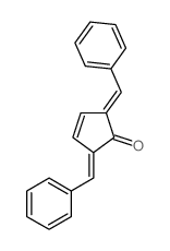 3-Cyclopenten-1-one,2,5-bis(phenylmethylene)- Structure