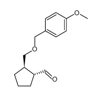 (1R,2R)-2-(((4-methoxybenzyl)oxy)methyl)cyclopentane-1-carbaldehyde结构式