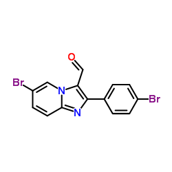 6-Bromo-2-(4-bromophenyl)imidazo[1,2-a]pyridine-3-carbaldehyde结构式