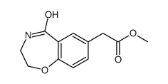 methyl 2-(5-oxo-3,4-dihydro-2H-1,4-benzoxazepin-7-yl)acetate结构式