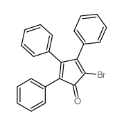 2-bromo-3,4,5-triphenyl-cyclopenta-2,4-dien-1-one结构式