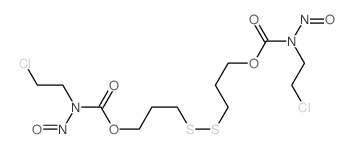 3-[3-(2-chloroethyl-nitroso-carbamoyl)oxypropyldisulfanyl]propyl N-(2-chloroethyl)-N-nitroso-carbamate结构式