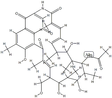 8-Deoxyrifamycin W 23-acetate结构式