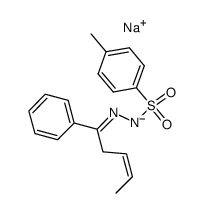 sodium salt of (Z)-1-phenyl-3-penten-1-one N-tosylhydrazone Structure