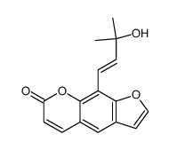 9-(3-Hydroxy-3-methyl-1-butenyl)-7H-furo[3,2-g][1]benzopyran-7-one Structure