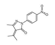 5-Methyl-4-(1-methylethylidene)-2-(4'-nitrophenyl)-2,4-dihydro-3H-pyrazol-3-one Structure