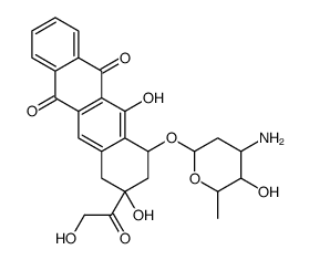 4-demethoxy-11-deoxyadriamycin结构式