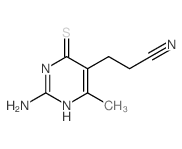 3-(2-amino-4-methyl-6-sulfanylidene-3H-pyrimidin-5-yl)propanenitrile Structure