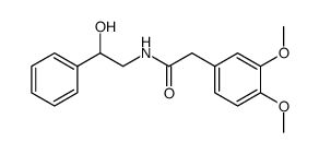 3,4-dimethoxy-N-(2-hydroxy-2-phenylethyl)benzeneacetamide结构式