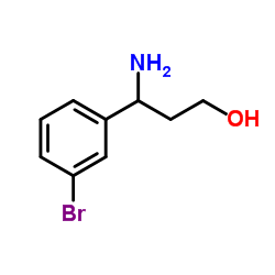 3-(3-溴苯基)-dl-beta-丙氨醇结构式