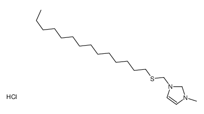 1-methyl-3-(tetradecylsulfanylmethyl)-1,2-dihydroimidazol-1-ium,chloride Structure