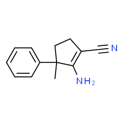 1-Cyclopentene-1-carbonitrile,2-amino-3-methyl-3-phenyl-(9CI)结构式