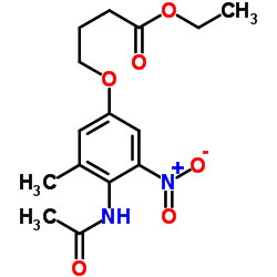 Ethyl 4-(4-acetamido-3-methyl-5-nitrophenoxy)butanoate Structure