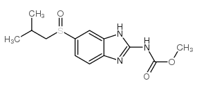 methyl N-[5-(2-methylpropylsulfinyl)-3H-benzoimidazol-2-yl]carbamate structure