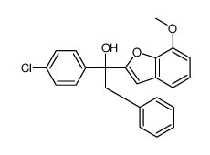 1-(4-chlorophenyl)-1-(7-methoxy-1-benzofuran-2-yl)-2-phenylethanol结构式