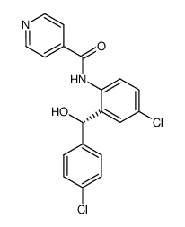 <(S)->N-isonicotinoyl-2-amino-5,3'-dichlorobenzhydrol Structure