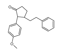 (2S,3S)-2-(4-methoxyphenyl)-3-(2-phenylethyl)cyclopentan-1-one结构式