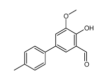 2-hydroxy-3-methoxy-5-(4-methylphenyl)benzaldehyde Structure