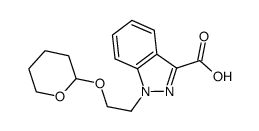 1-[2-(tetrahydro-pyran-2-yloxy)-ethyl]-1H-indazole-3-carboxylic acid Structure