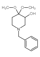 4,4-二甲氧基-1-苯基-3-哌啶醇结构式