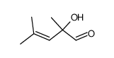2-hydroxy-2,4-dimethyl-pent-3-enal结构式