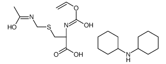 S-(acetamidomethyl)-N-[(vinyloxy)carbonyl]-L-cysteine, compound with dicyclohexylamine (1:1) Structure
