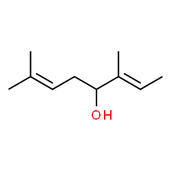 (E)-3,7-dimethyl-2,6-octadien-4-ol结构式