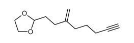 2-(3-methylene-7-octynyl)-1,3-dioxolane结构式