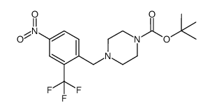 4-(4-nitro-2-trifluoromethyl-benzyl)-piperazine-1-carboxylic acid tert-butyl ester结构式