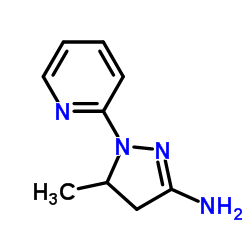 5-Methyl-1-(2-pyridinyl)-4,5-dihydro-1H-pyrazol-3-amine Structure