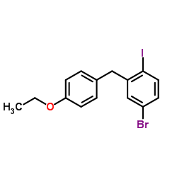 4-Bromo-2-(4-ethoxybenzyl)-1-iodobenzene结构式