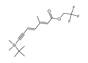 2,2,2-trifluoroethyl (2E,4E)-7-[(tert-butyl)dimethylsilyl]-3-methylhepta-2,4-dien-6-ynoate结构式