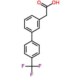 [4'-(Trifluoromethyl)-4-biphenylyl]acetic acid结构式