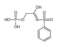 2-Oxo-2-[(phenylsulfonyl)amino]ethyl dihydrogen phosphate Structure