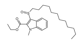 ethyl 3-dodecylsulfinyl-1-methylindole-2-carboxylate Structure