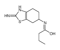 N-(2-amino-4,5,6,7-tetrahydro-1,3-benzothiazol-6-yl)butanamide结构式