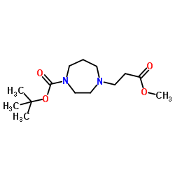 4-(2-METHOXYCARBONYL-ETHYL)-[1,4]DIAZEPANE-1-CARBOXYLIC ACID TERT-BUTYL ESTER structure