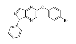 5-(4-bromophenoxy)-1-phenylpyrazolo[3,4-b]pyrazine结构式