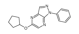 5-cyclopentyloxy-1-phenylpyrazolo[3,4-b]pyrazine Structure