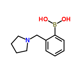 2-(吡咯烷-1-基甲基)苯基硼酸结构式