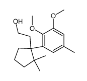 2-[1-(2,3-dimethoxy-5-methylphenyl)-2,2-dimethylcyclopent-1-yl]ethanol结构式