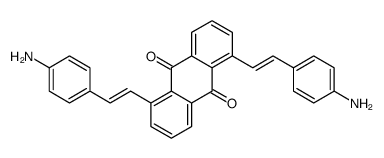 1,5-bis[2-(4-aminophenyl)ethenyl]anthracene-9,10-dione结构式