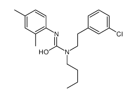 1-butyl-1-[2-(3-chlorophenyl)ethyl]-3-(2,4-dimethylphenyl)urea结构式