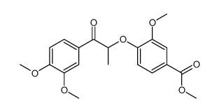 4-[2-(3,4-Dimethoxy-phenyl)-1-methyl-2-oxo-ethoxy]-3-methoxy-benzoic acid methyl ester Structure