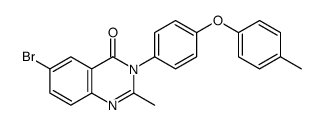 6-bromo-2-methyl-3-[4-(4-methylphenoxy)phenyl]quinazolin-4-one结构式