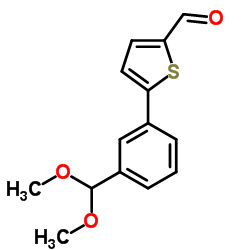 5-(3-DIMETHOXYMETHYL-PHENYL)-THIOPHENE-2-CARBALDEHYDE结构式