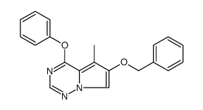 Pyrrolo[2,​1-​f]​[1,​2,​4]​triazine, 5-​methyl-​4-​phenoxy-​6-​(phenylmethoxy)​- picture