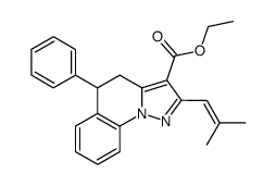 2-(2-Methyl-propenyl)-5-phenyl-4,5-dihydro-pyrazolo[1,5-a]quinoline-3-carboxylic acid ethyl ester结构式